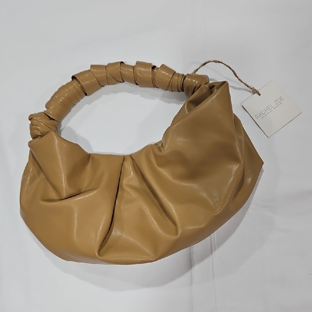 Rachel Zoe Camel Wrapped-Handle Hobo Bag